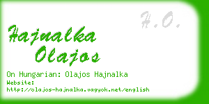 hajnalka olajos business card